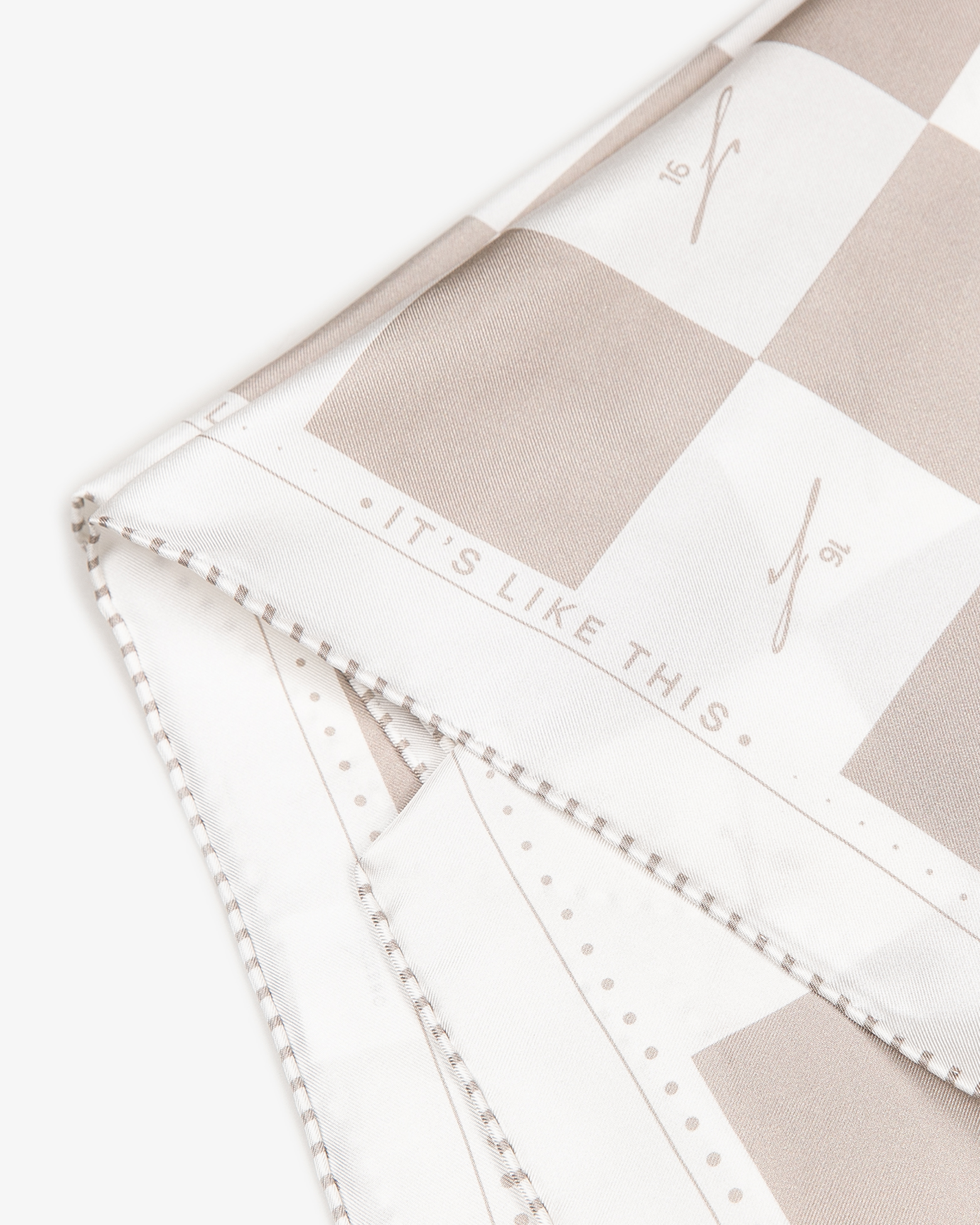 CHESSBOARD SILK BANDANA