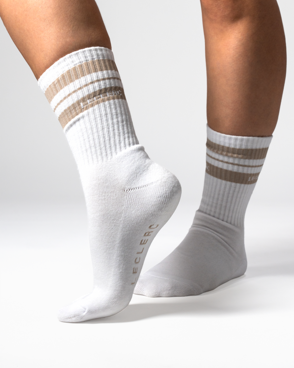GOLD & WHITE STRIPED SOCKS