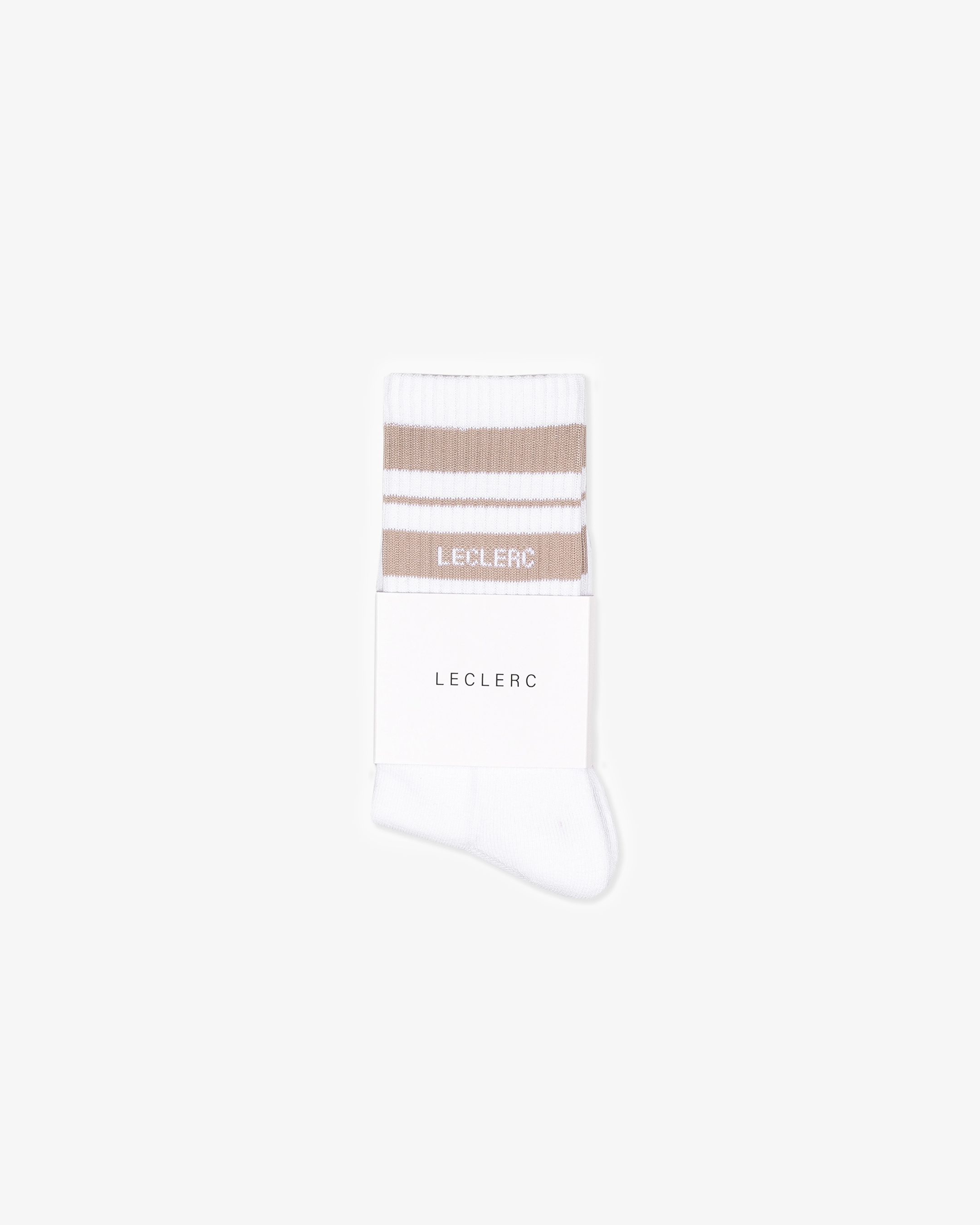 GOLD & WHITE STRIPED SOCKS