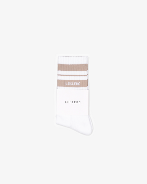 GOLD & WHITE STRIPED SOCKS