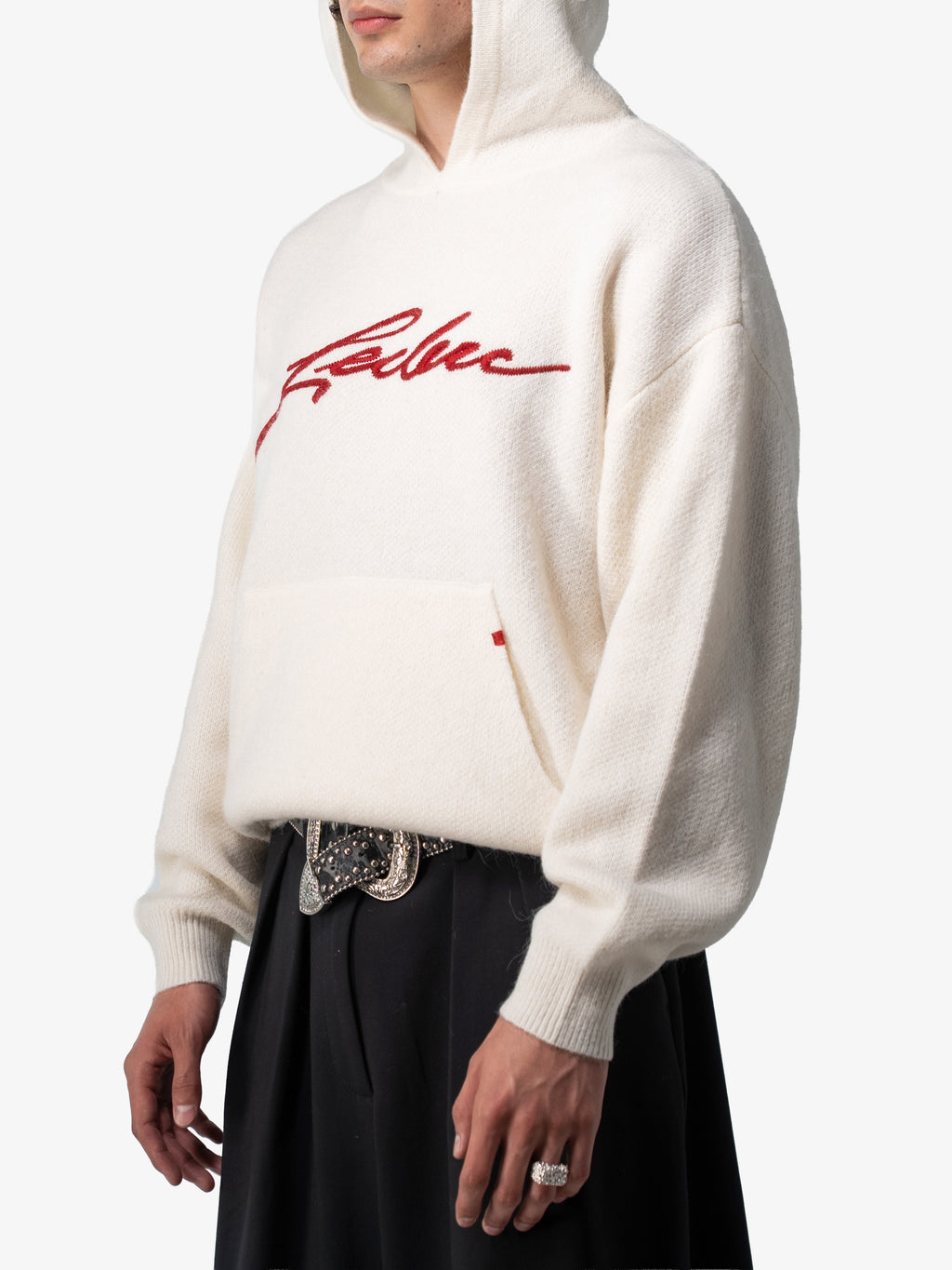 SIGNATURE KNIT HOODIE CREAM