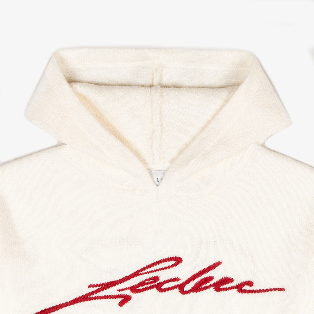 SIGNATURE KNIT HOODIE CREAM